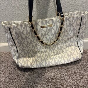 Michael Kors Black and White Signature Tote